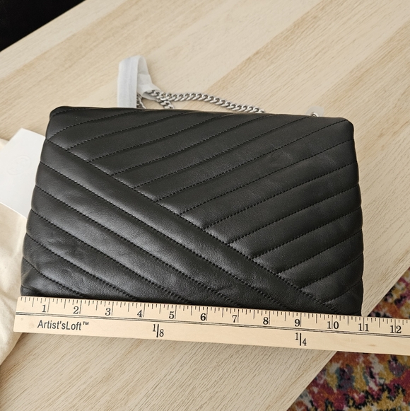 Tory Burch Black Kira Chevron Convertible Shoulder Bag - Picture 5 of 12